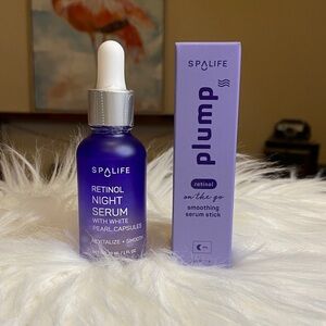 SpaLife Retinol Night Serum with White Capsules and Retinol Stick on the go
